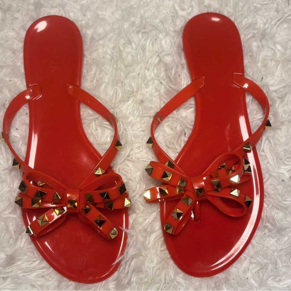 Y2K Stylish Red Bow Sandals